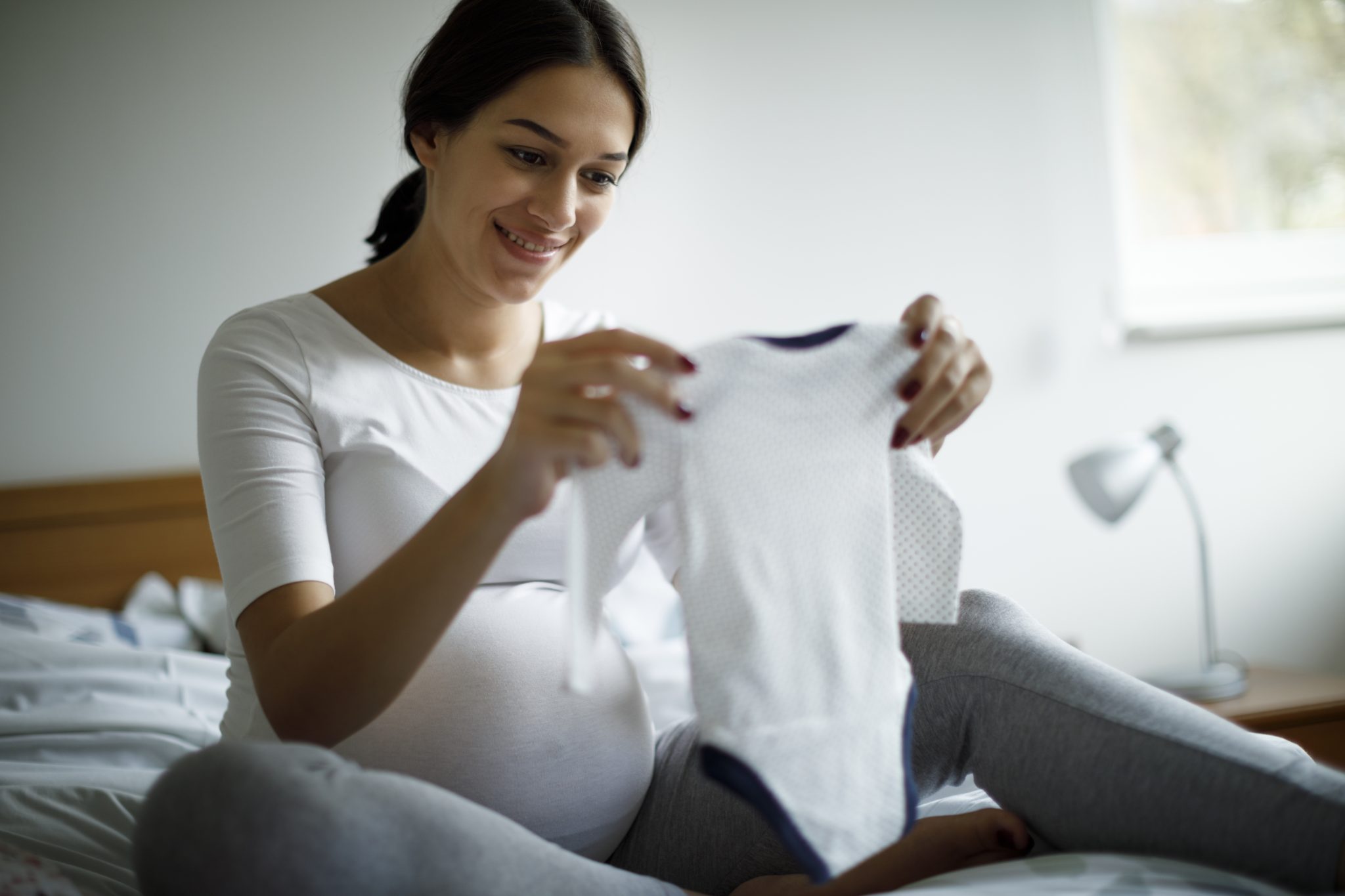 Pregnant woman preparing for childbirth